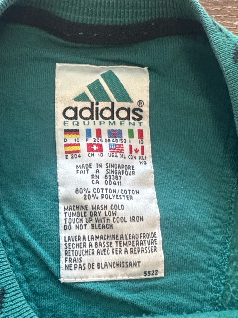 Vintage adidas sweatshirt green XL